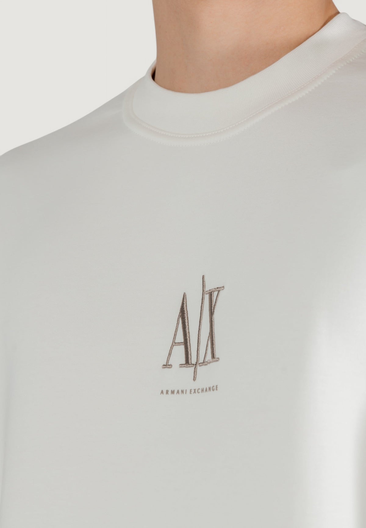 Armani Exchange Sweater met Ronde Hals Heren – Wit
