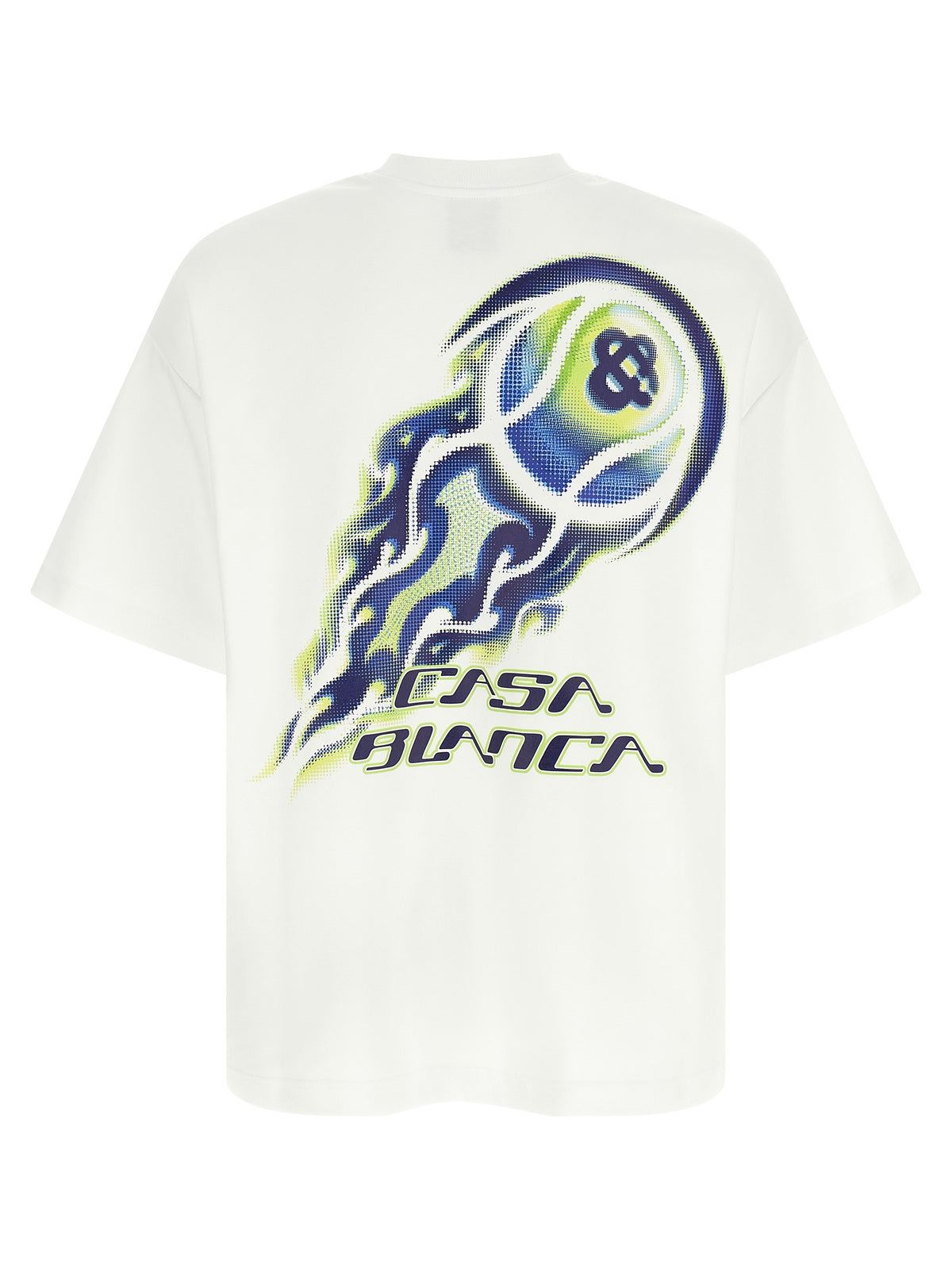 Casablanca Flaming Tennis Ball T-shirt – Wit