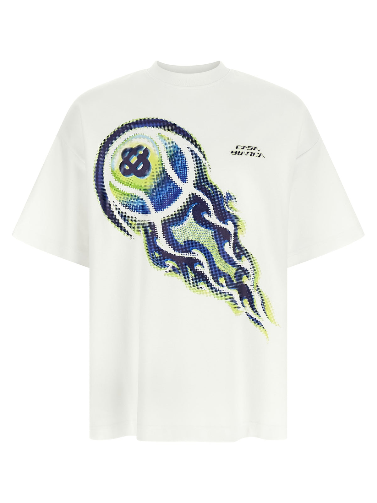 Casablanca Flaming Tennis Ball T-shirt – Wit