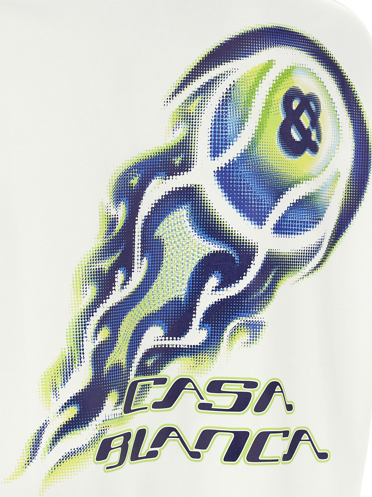 Casablanca Flaming Tennis Ball T-shirt – Wit