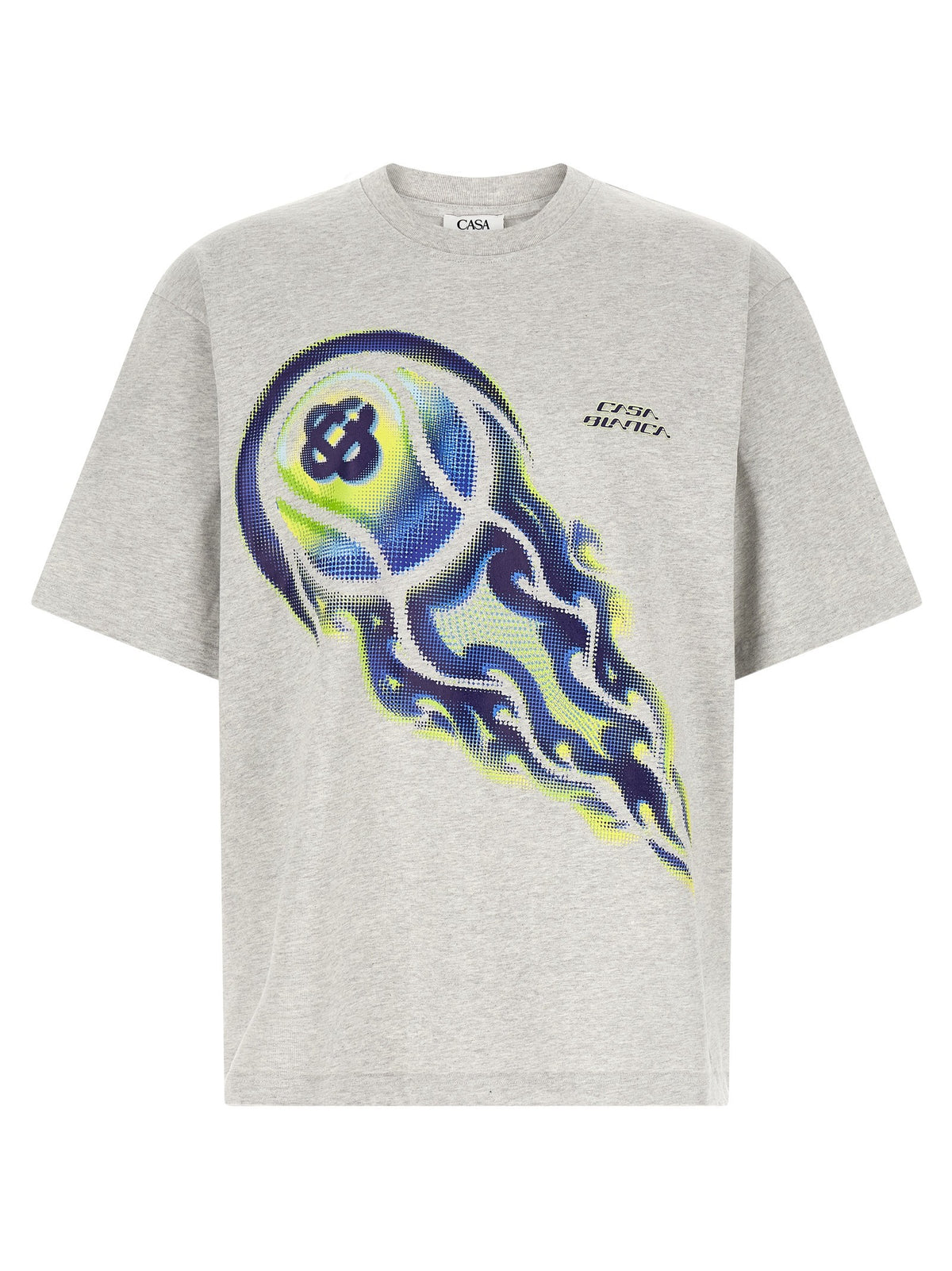 Casablanca Flaming Tennis Ball T-shirt – Grijs