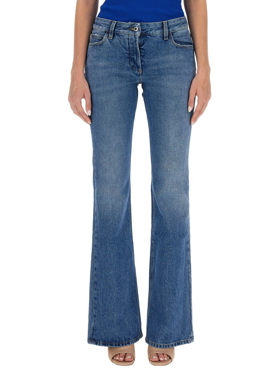 Off-White Flared Jeans – Middenblauw
