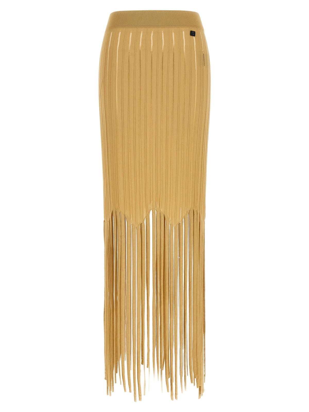 Balmain Rok met Franjes – Beige