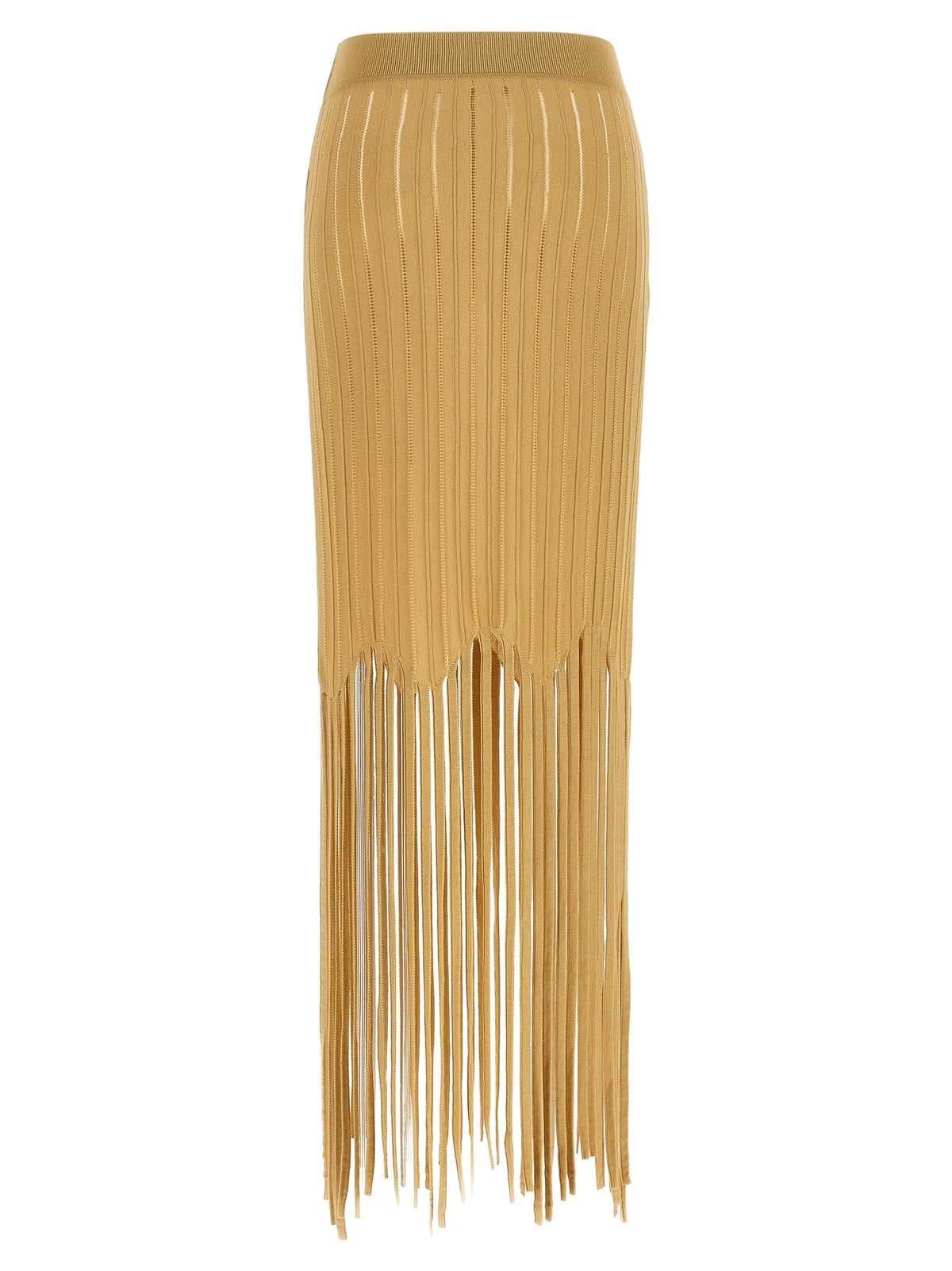 Balmain Rok met Franjes – Beige
