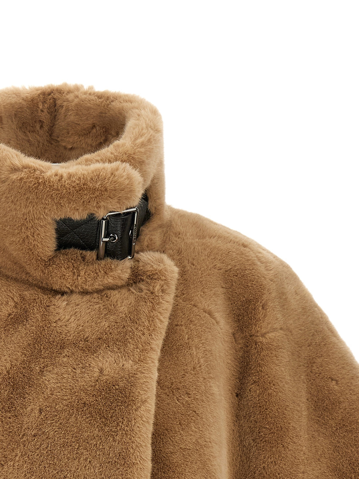 Pinko Cape van imitatiebont – Camel