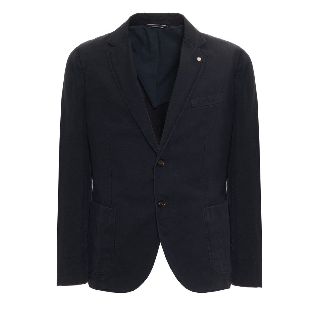 Gant Blazer van katoen en linnen Heren – Donkerblauw
