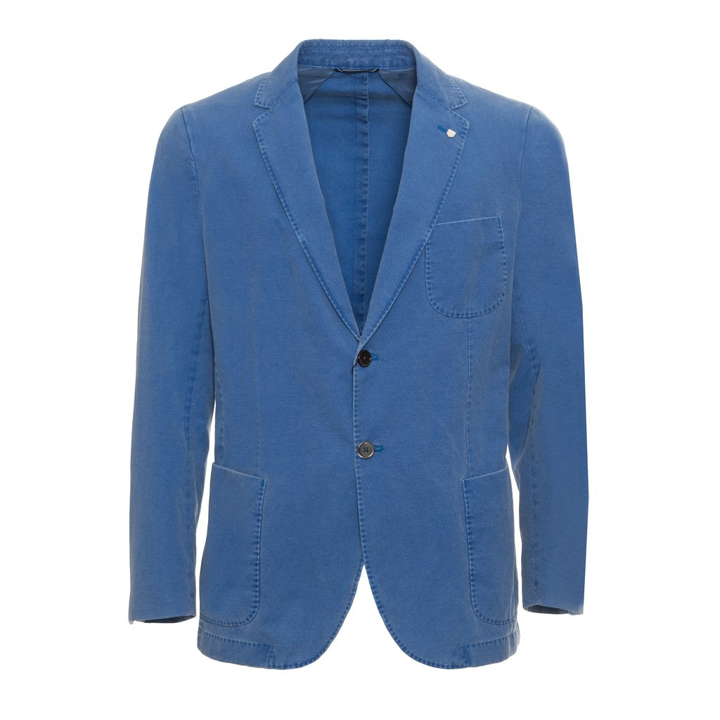 Gant Blazer van katoen en linnen Heren – Middenblauw