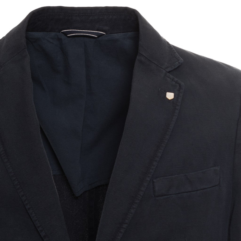 Gant Blazer van katoen en linnen Heren – Donkerblauw