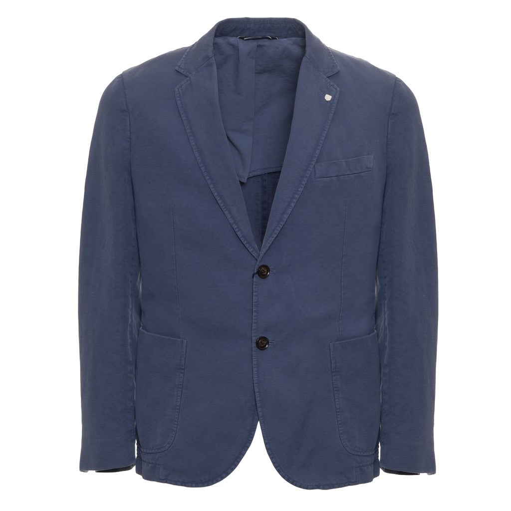 Gant Blazer van katoen en linnen Heren – Middenblauw