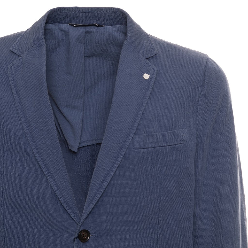 Gant Blazer van katoen en linnen Heren – Middenblauw