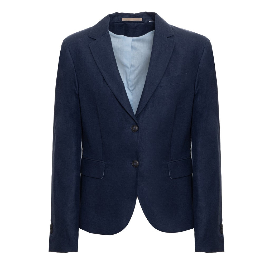 Gant Blazer van linnen en katoen – Marineblauw