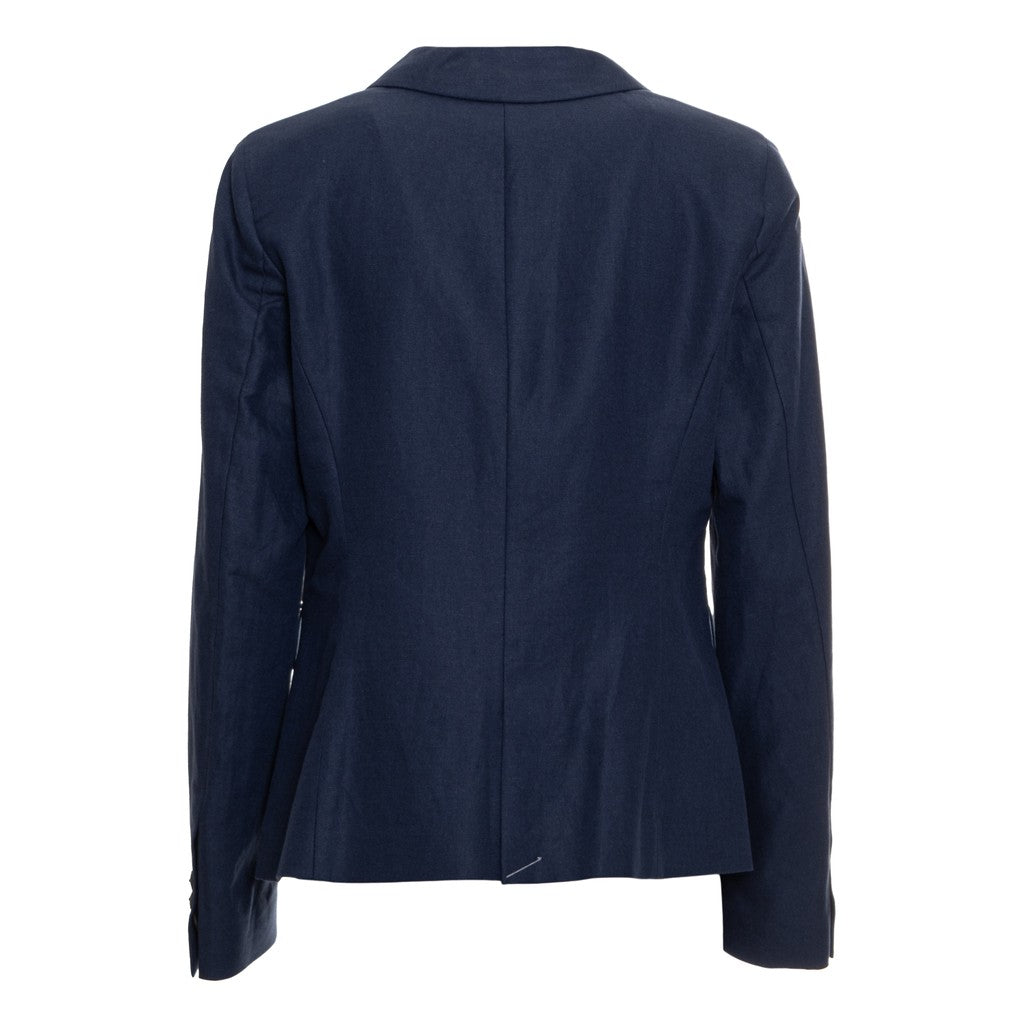 Gant Blazer van linnen en katoen – Marineblauw
