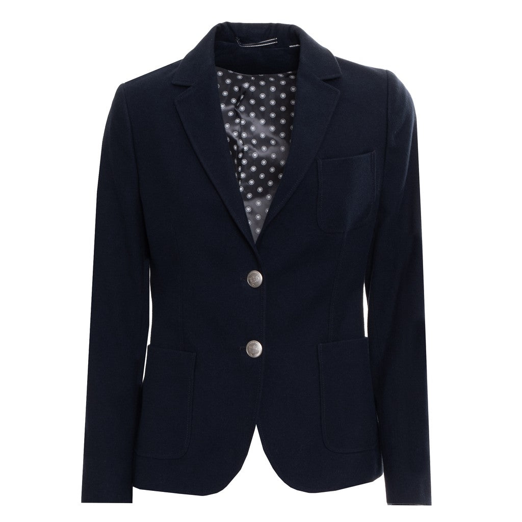 Gant Blazer van wol en katoen – Marineblauw