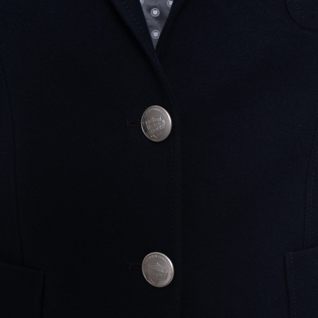 Gant Blazer van wol en katoen – Marineblauw