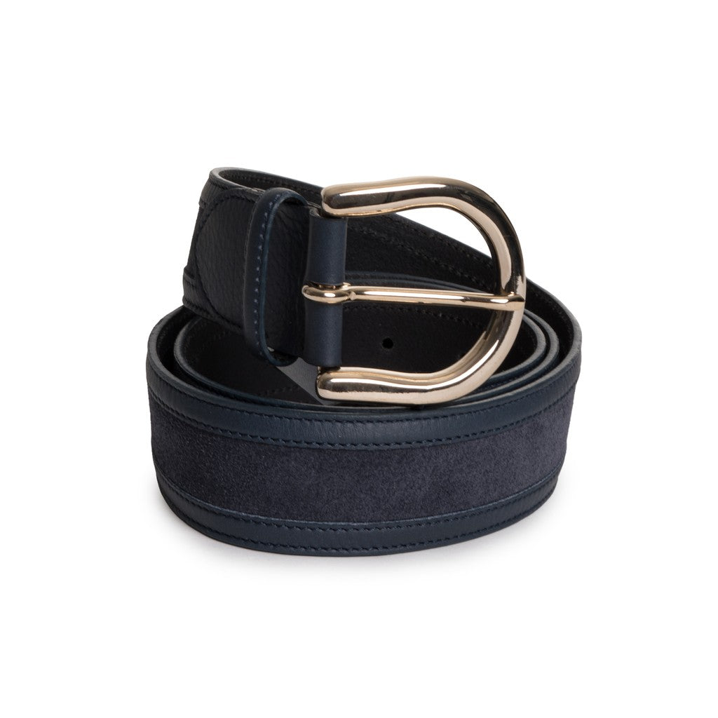 Gant Brede leren riem – Donkerblauw