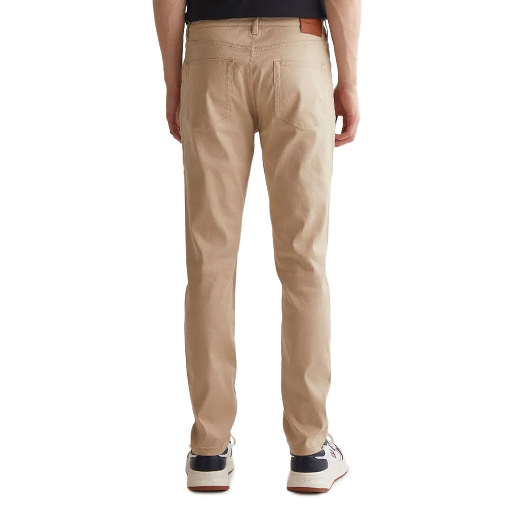Gant Broek van katoen en linnen Heren – Beige