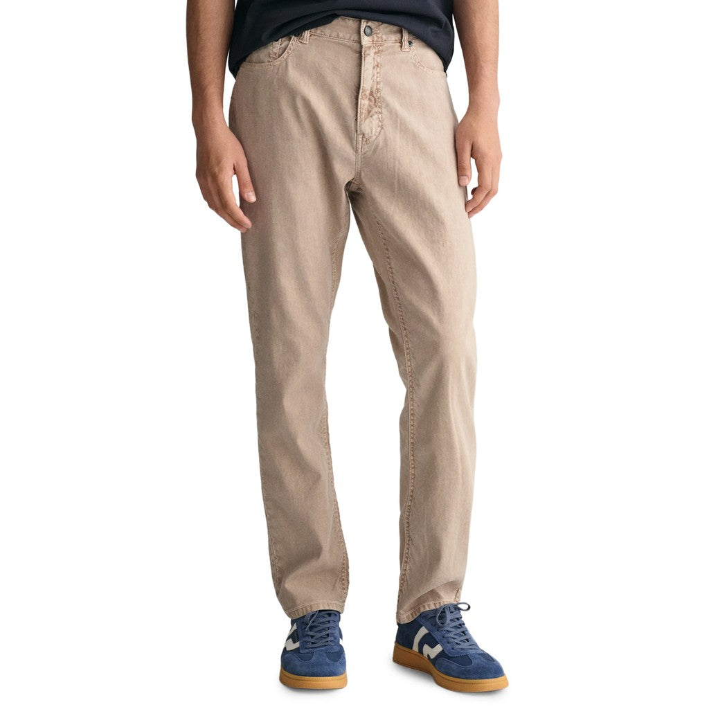 Gant Broek van katoen en linnen Heren – Beige