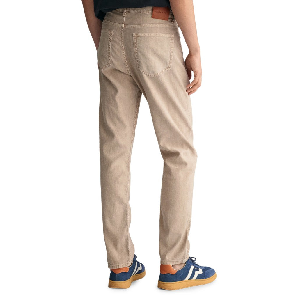 Gant Broek van katoen en linnen Heren – Beige