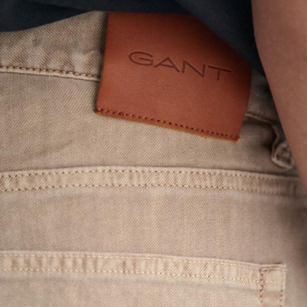 Gant Broek van katoen en linnen Heren – Beige