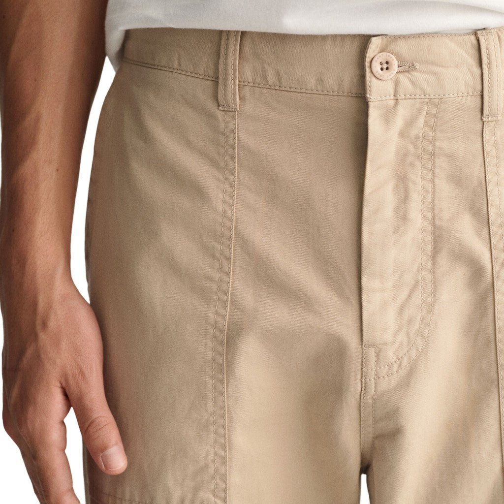 Gant Broek van katoen en linnen Heren – Beige