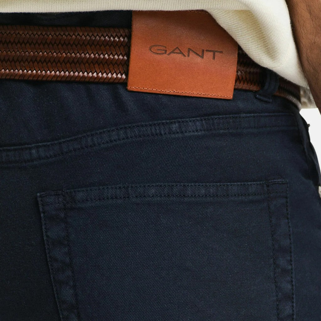 Gant Broek van katoen en linnen Heren – Marineblauw