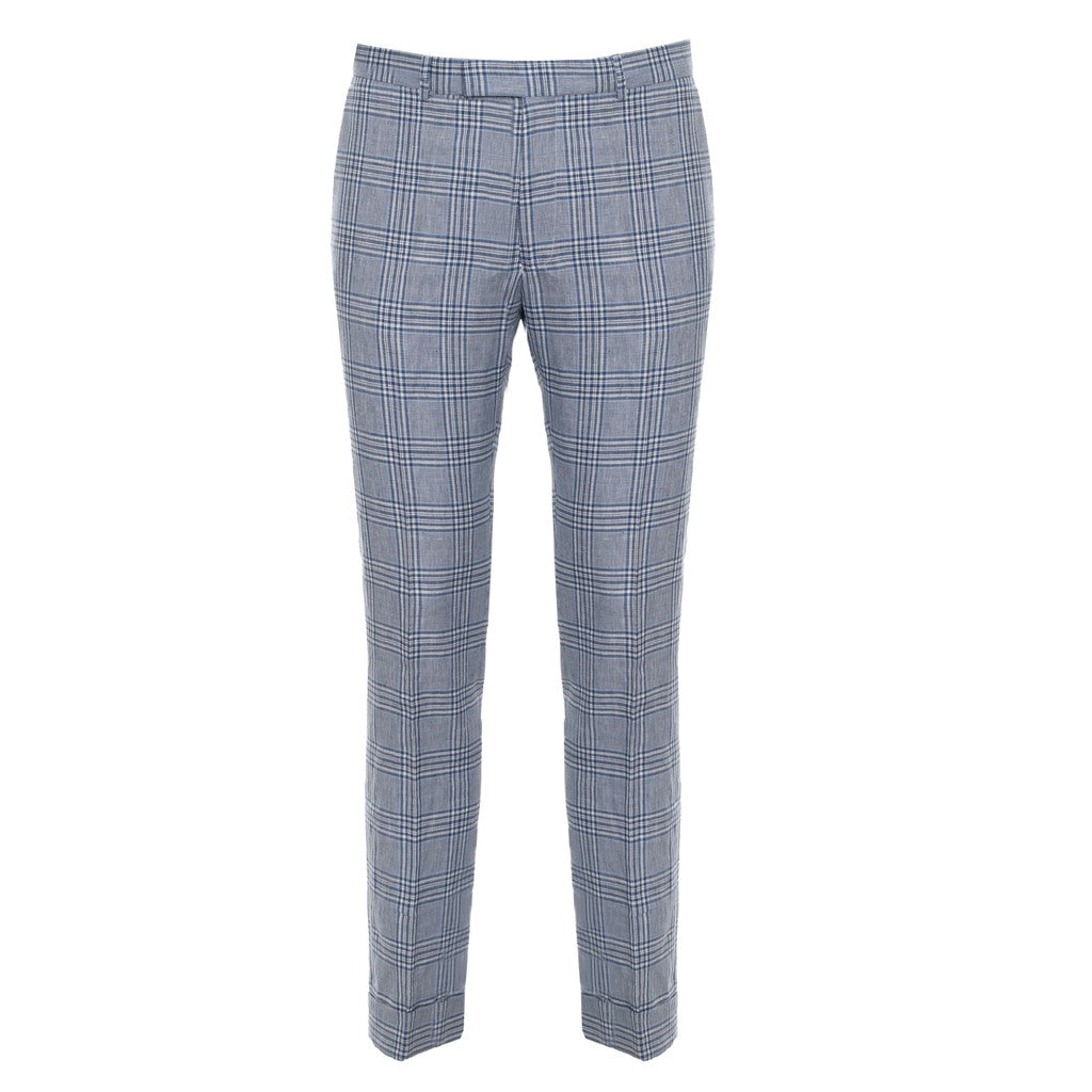 Gant Broek van linnen en katoen – Grijs / Blauw