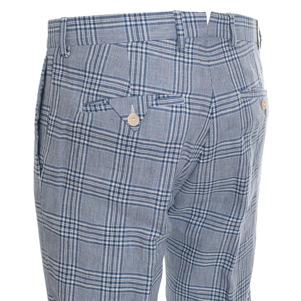 Gant Broek van linnen en katoen – Grijs / Blauw