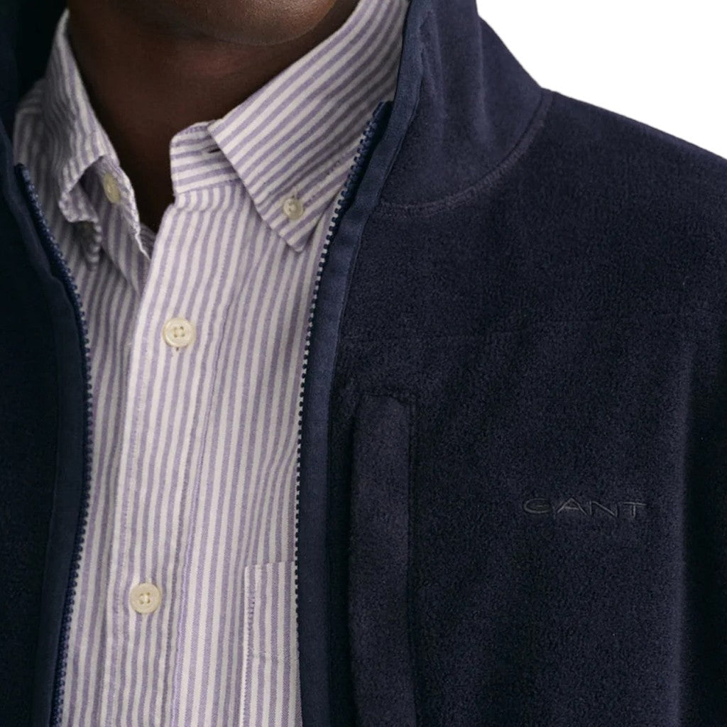 Gant Fleecejas – Marineblauw
