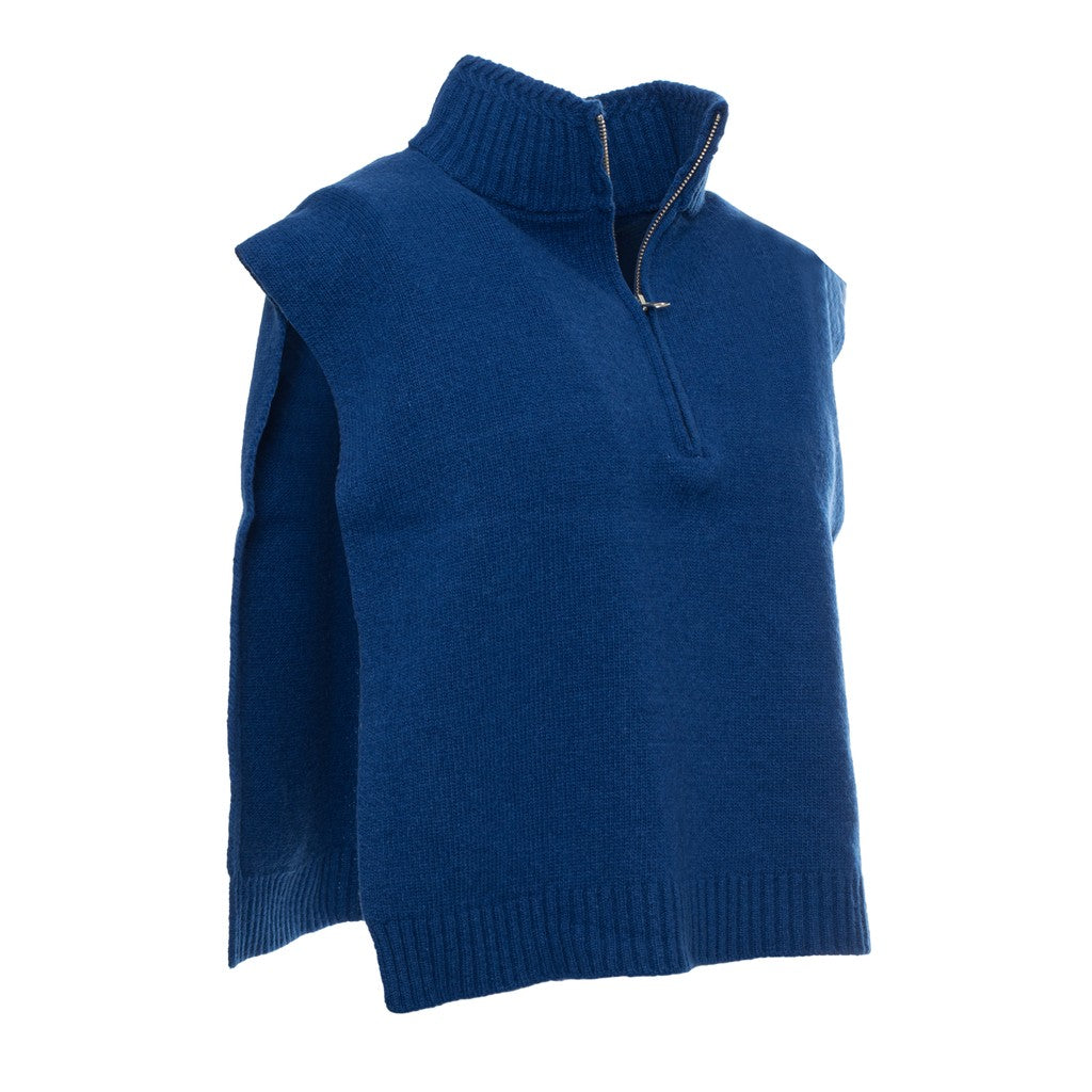 Gant Gebreide colsjaal met rits – Blauw