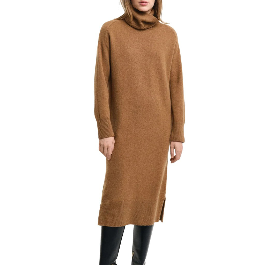 Gant Gebreide jurk – Chocoladebruin