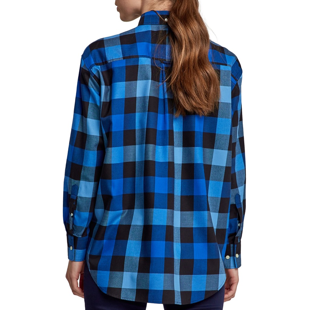 Gant Geruit overhemd Dames – Blauw / Zwart