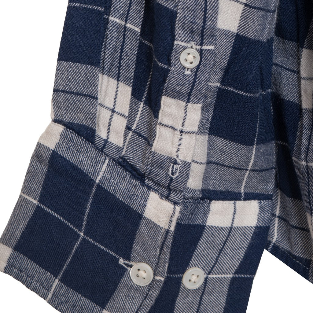 Gant Geruit overhemd Dames – Marineblauw / Wit