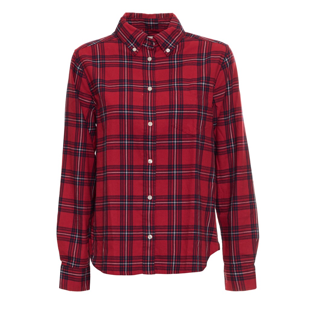 Gant Geruit overhemd Dames – Rood