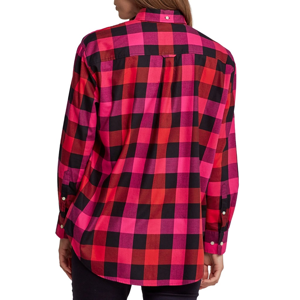 Gant Geruit overhemd Dames – Roze