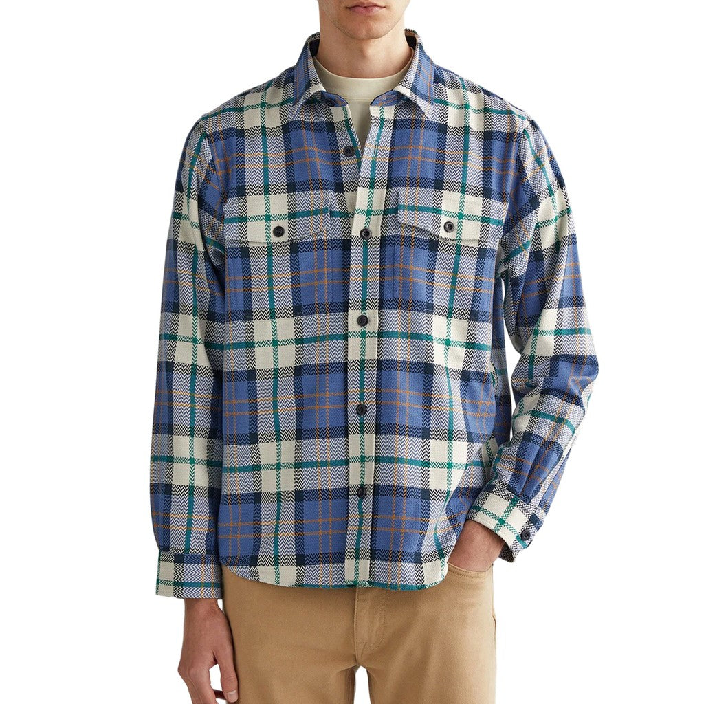 Gant Geruit overhemd Heren – Blauw / Groen