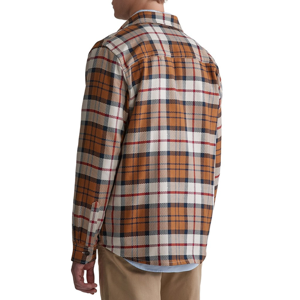 Gant Geruit overhemd Heren – Bruin