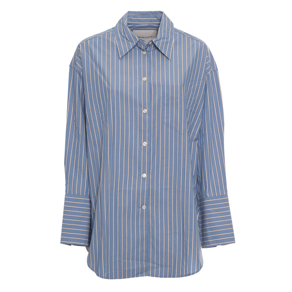 Gant Gestreept overhemd Dames – Blauw / Wit