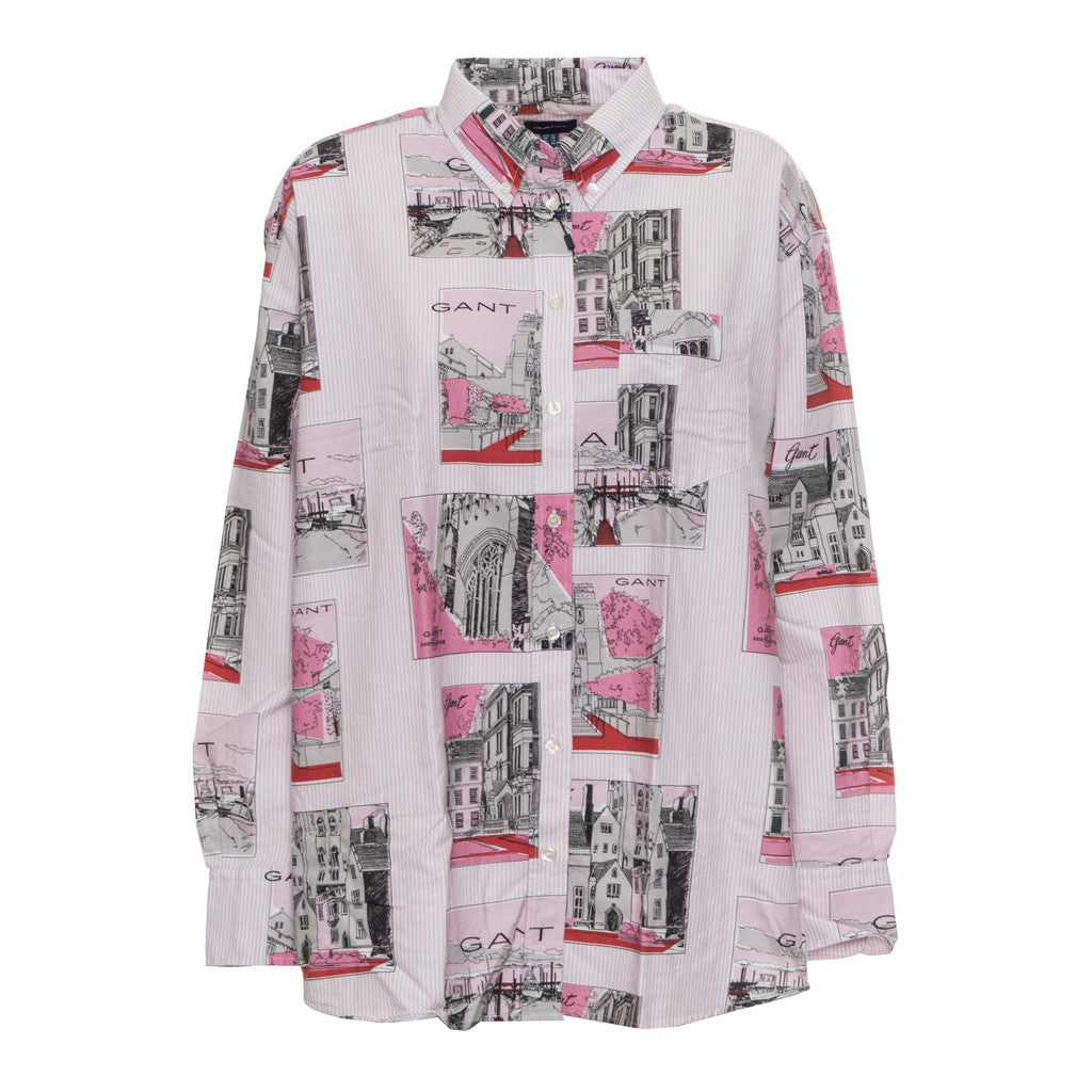 Gant Gestreept overhemd Dames – Roze