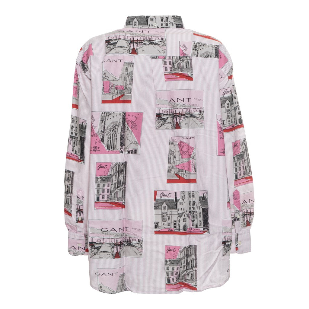 Gant Gestreept overhemd Dames – Roze