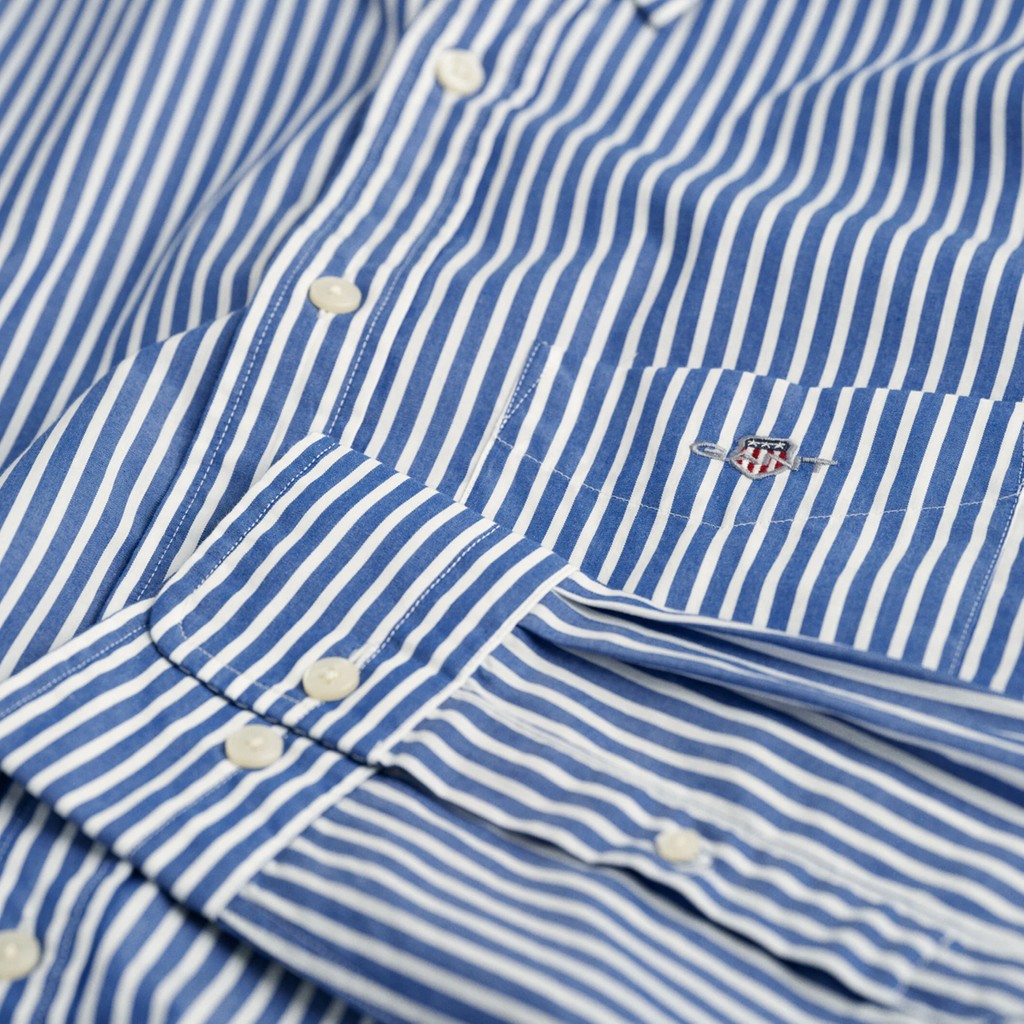 Gant Gestreept overhemd Heren – Blauw / Wit