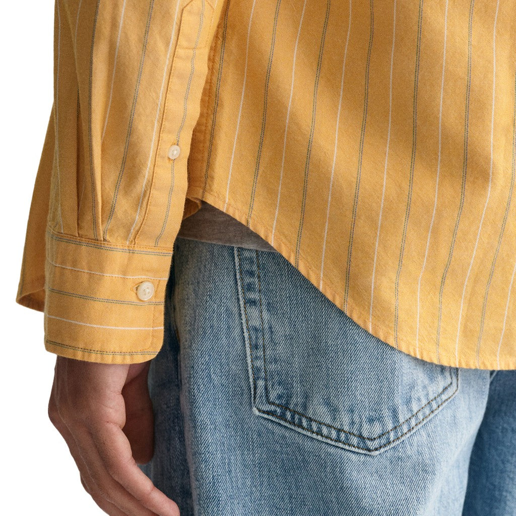 Gant Gestreept overhemd Heren – Geel