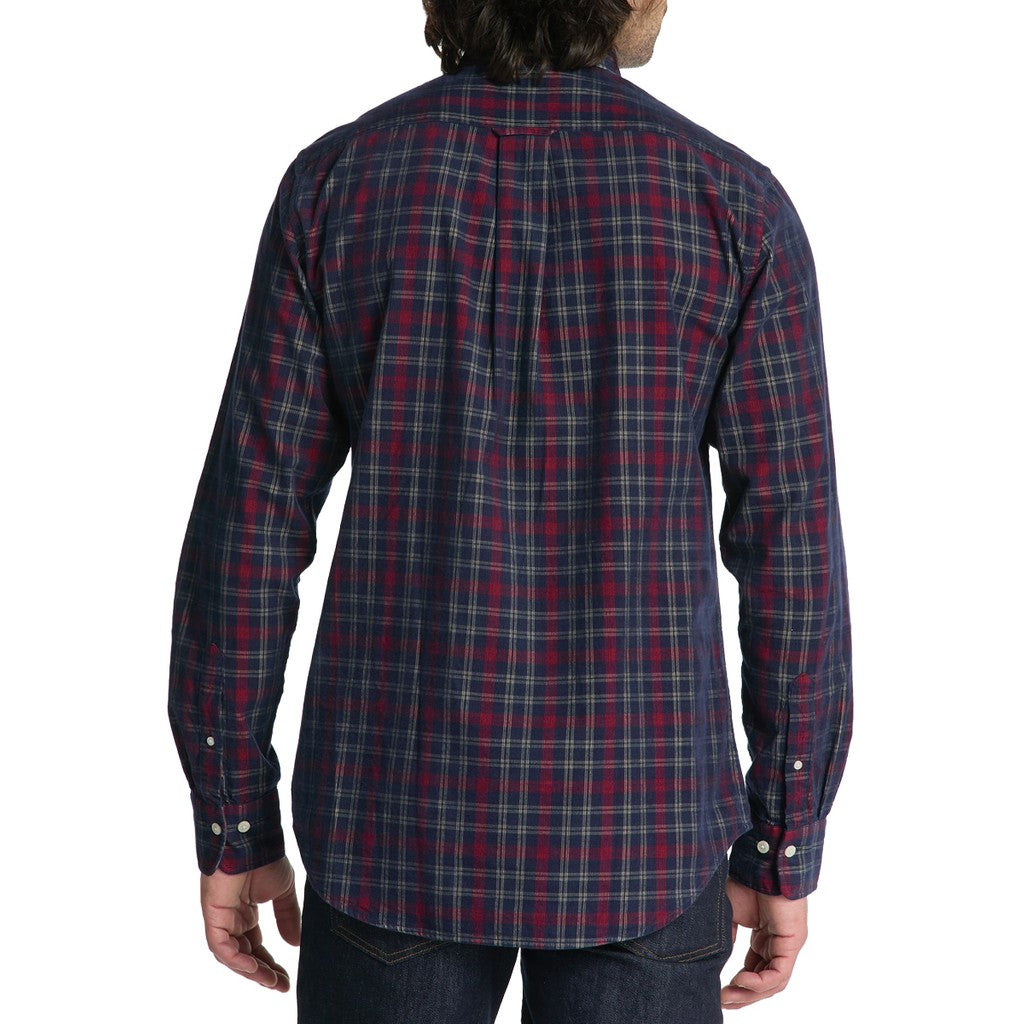 Gant Gestreept overhemd Heren – Marineblauw / Rood