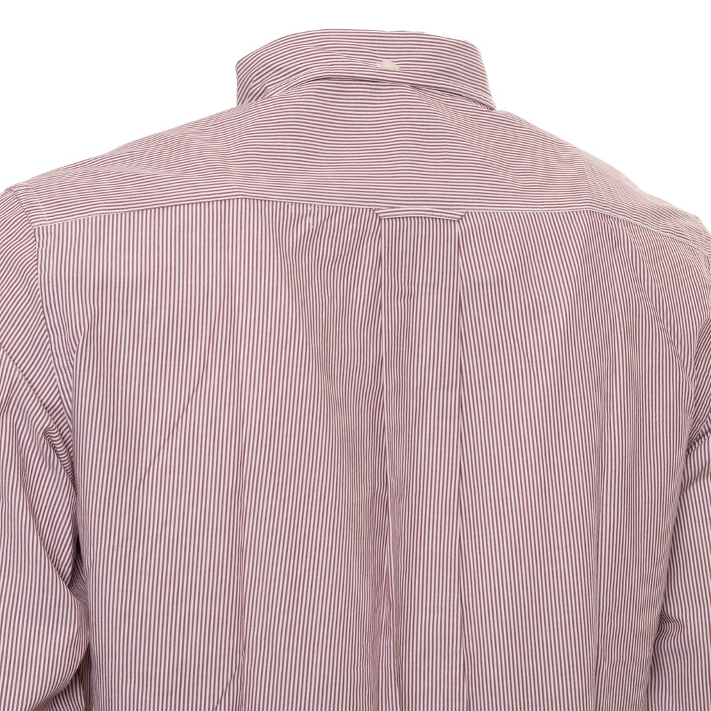 Gant Gestreept overhemd met logoborduring – Rood