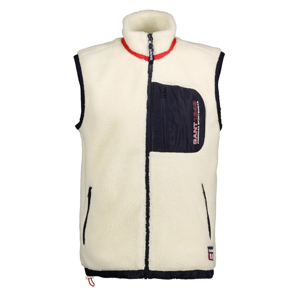 Gant Gilet Heren – Gebroken wit