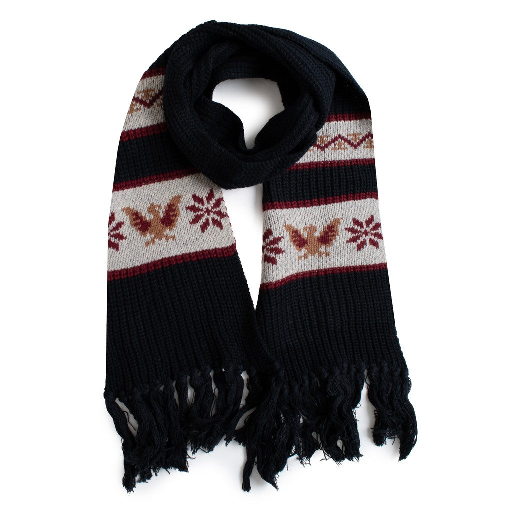 Gant Grofgebreide sjaal met Fair Isle-motief – Blauw