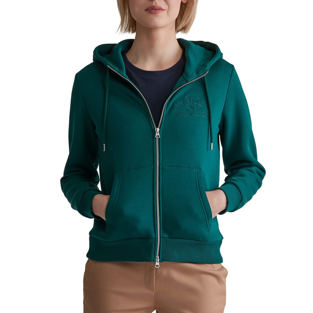 Gant Hoodie Dames – Donkergroen