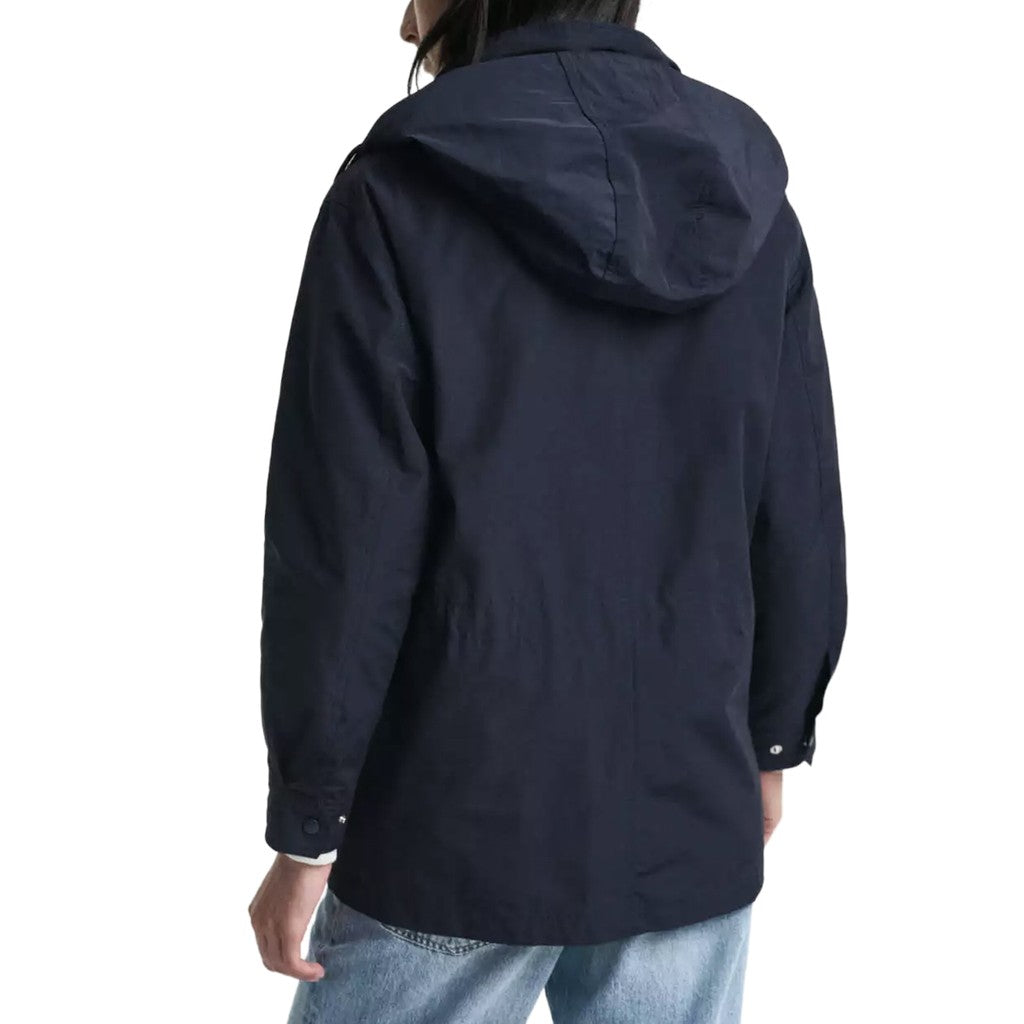 Gant Jas met capuchon Dames – Marineblauw
