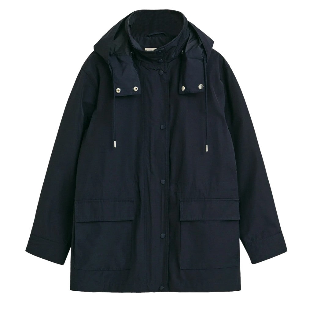 Gant Jas met capuchon Dames – Marineblauw