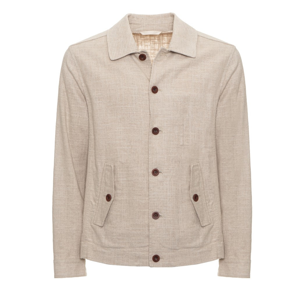 Gant Jas van linnen en katoen – Beige