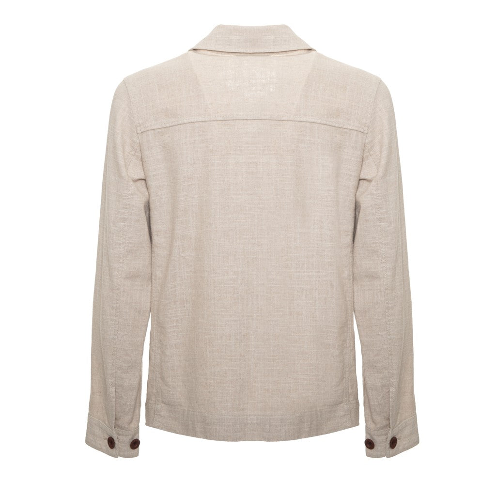 Gant Jas van linnen en katoen – Beige